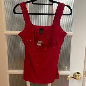 Red ANN Taylor Top